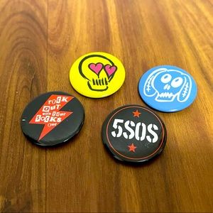 5SOS Rock Out with Your Socks Out Merch - 4 pins set